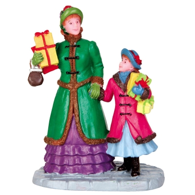 Figura Madre E Hija Con Regalo