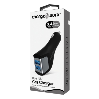 Cargador Chargeworx USB De Carro CX3039BK