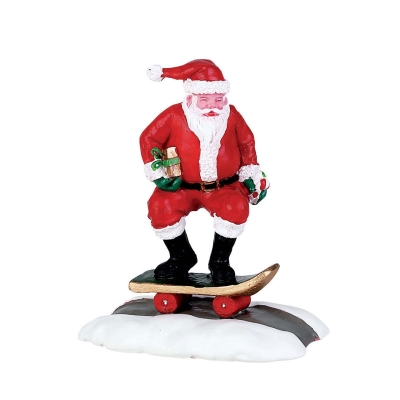 Figura Santa En Skateboard