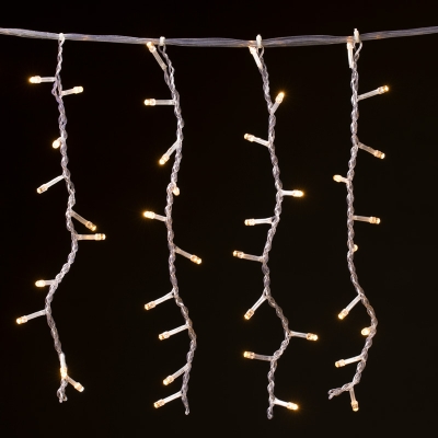 Luces De Navidad Cortina Blanco Cálido Led 200 Bombillas