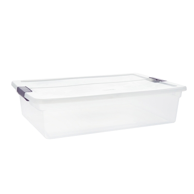 Caja Transparente Morada 104L