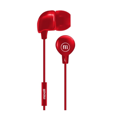 Audifonos Maxell Con Microfono Color Rojo IN-BAX