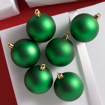 Bolas De Navidad Verde Mate Juego de 6