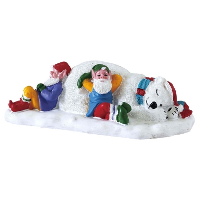 Figura Duendes Con Oso Polar