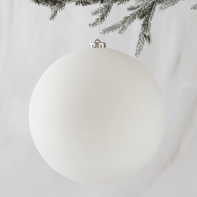 Bola De Navidad Iridiscente Blanco 7.9"