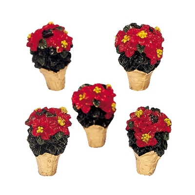 Figura Macetero Flor Juego de 5