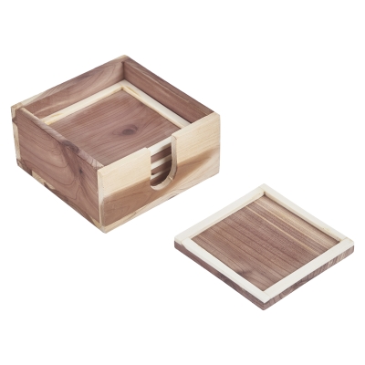 Posavasos Madera Marco Hueso 4 Piezas