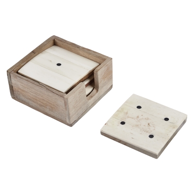 Posavasos Hueso Sabina Domino 4 Piezas