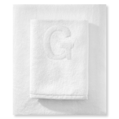 Toalla De Baño Monograma "G" Blanco