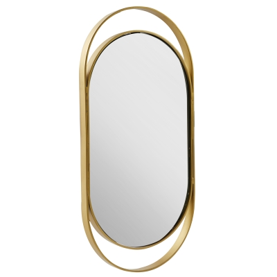 Espejo Ovalado Dorado 12" x 24"
