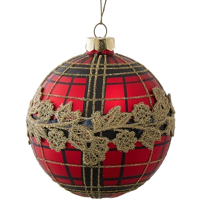 Bola De Navidad Rojo 4"