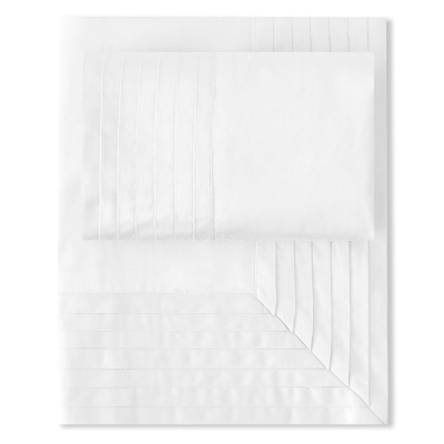 Micro Pleat Juego De Duvet 300 Hilos Blanco Twin
