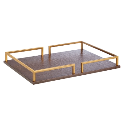 Bandeja Rectangular Marrón Grande