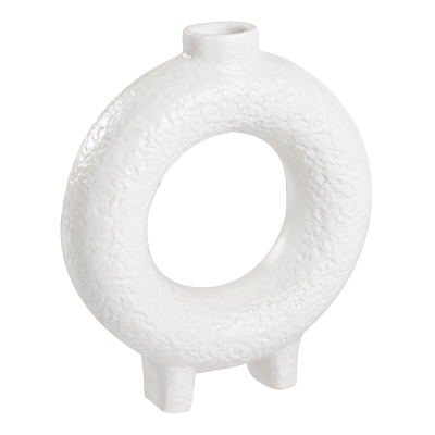 Florero Circulo Blanco