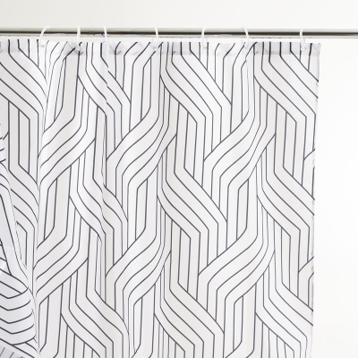 Novo Cortina De Baño Trenzada Gris