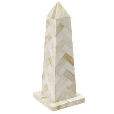Obelisco Decorativo Blanco Pequeño
