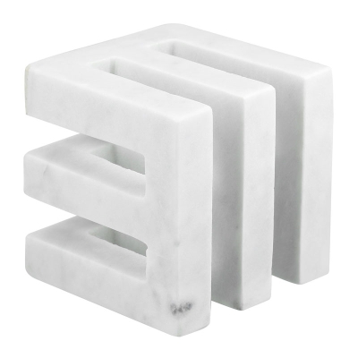 Objeto Decorativo Tiras Mármol Blanco