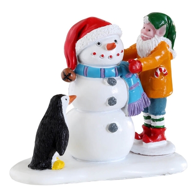 Figura Hombre de Nieve y Duende