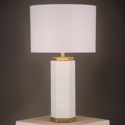 Lámpara de Mesa Brenda Mármol Blanco 27 Pulgadas