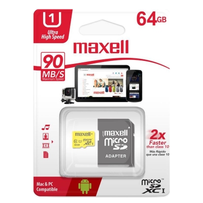 Tarjeta de Memoria 64GB Maxell MCSD-64U3
