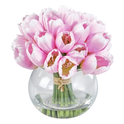 Arreglo de Tulipanes Rosados 9.5"