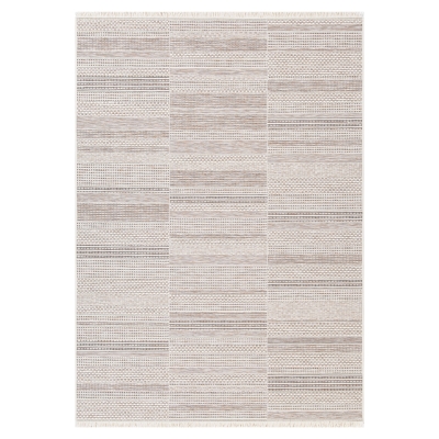Alfombra Oria Gris & Blanca 6.6x9.5'