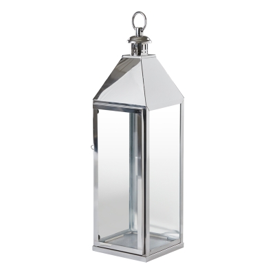 Linterna Decorativa Plata 12x41''
