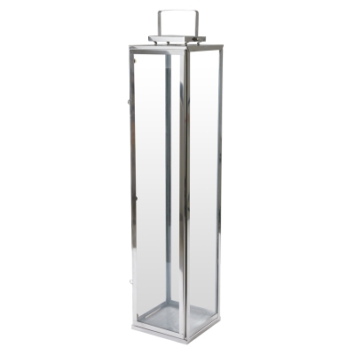 Linterna Decorativa Plateada 9x40''