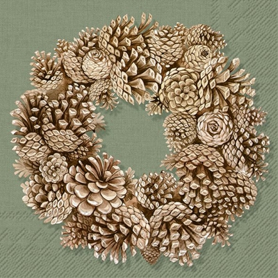 Servilletas Lunch Papel Cone Wreath