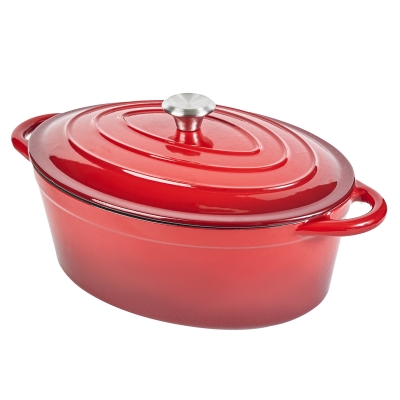 Olla Hierro Esmaltada Roja 12x9"