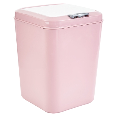 Basurero Plástico Rosado 8 x 8 x 6 Pulgadas