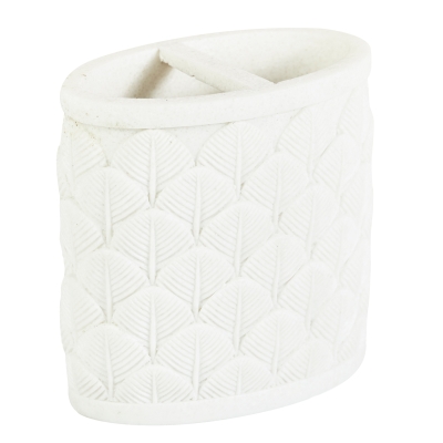 Portacepillos Palm Resina Blanco 4x2x4"
