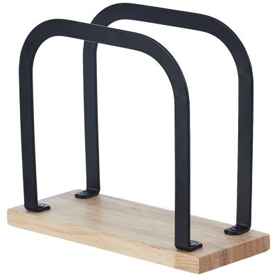 Servilletero Metal Madera Negro