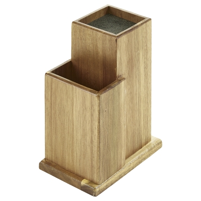 Portautensilios y Cuchillos de Madera 9"