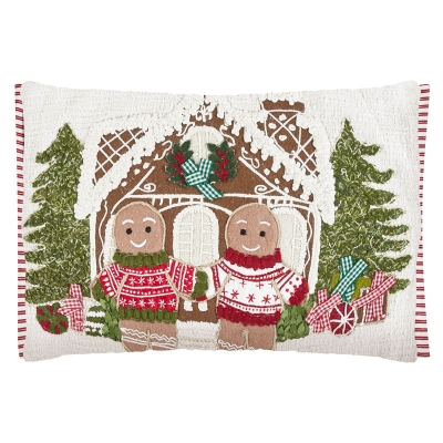 Cojín Navideño Casa Galletas 14x20 Pulgadas
