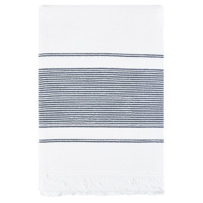 Allen Toalla de Cocina Blanco / Azul 28" 2PZA