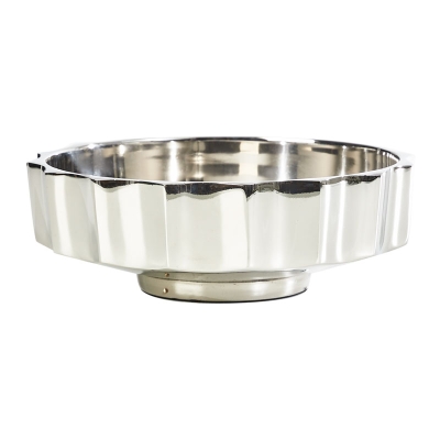 Bowl Decorativo Ribbed Plateado Pequeño 6"