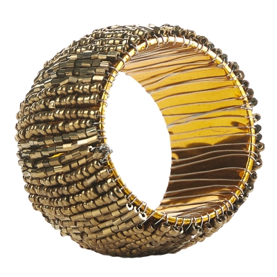 Aros de Servilletas Cuentas Bronce 2"