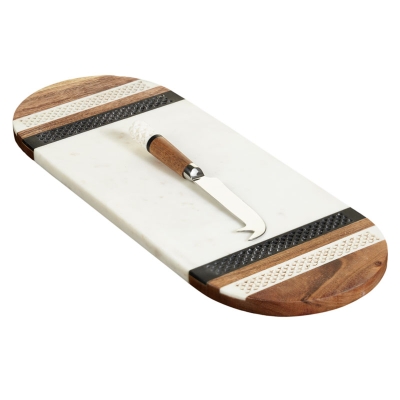 Tabla con Cuchillo Marmol 16"