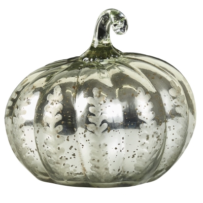 Calabaza Decorativa de Vidrio 6"