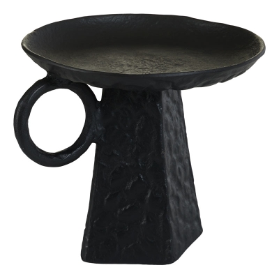 Centro Decorativo Metal Negro 9"