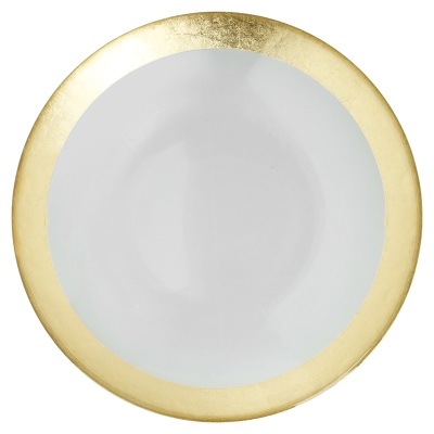 Plato Transparente con Borde Dorado 6"