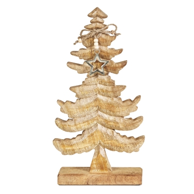 Arbol Decorativo Madera Natural Pequeño 8"