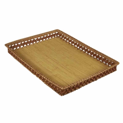 Koakkari Bandeja de Servir Ratán/Bambú 16"
