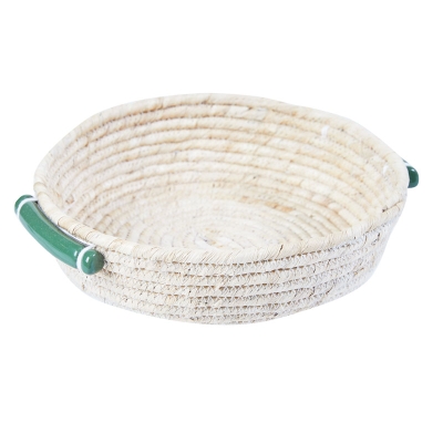 Maize Canasta Redondo con Asa Verde  8"