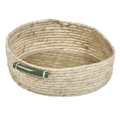 Maize Canasta Seagrass Redonda con Asa 11"