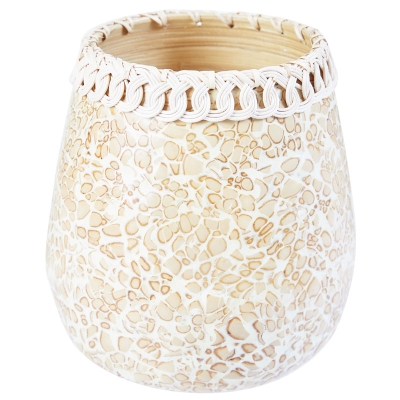 Tulum Florero Ancho Decorativo 8"