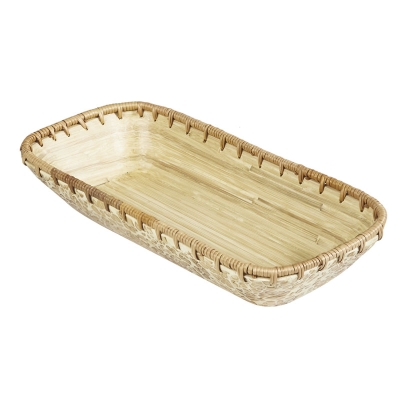 Tulum Bandeja Decorativa de Bambú/Ratán 6"