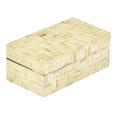 Caja Decorativa Cayman de Bambú Mediana