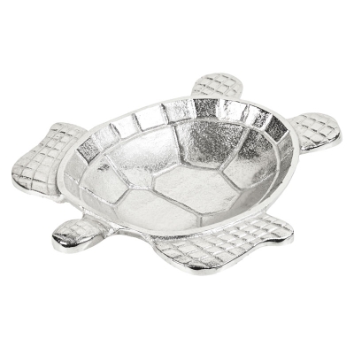 Tortuga Decorativa Plateada 8"